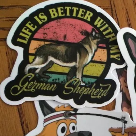 I Love My German Shepherd 30 ct 1" sticker set Multi-seasons themes sealed pack. - Picture 2 of 5